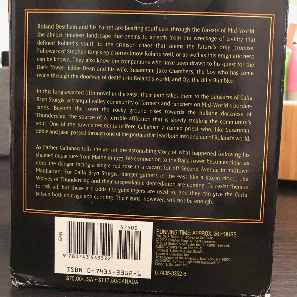 Dark Tower/Wolves of the Calla Audiobook - Picture 2 of 6